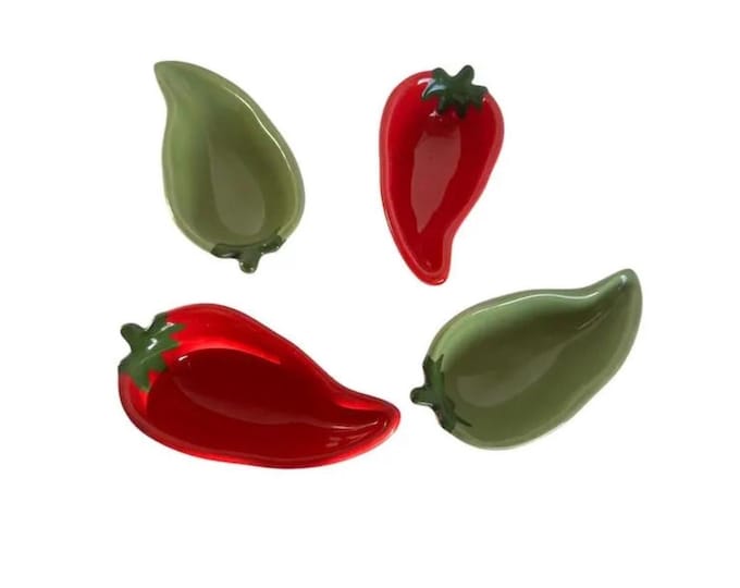 HF Coors Chili Pepper Dipping Bowls | USA Made Salsa Dishes, Set of 2