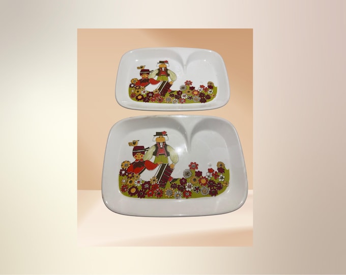 Figgio Flint Norwegian Folklore Porcelain Tray Set of 2