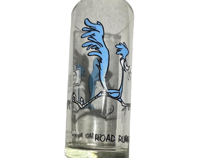 Vintage 1970s Road Runner Pepsi Glass: Warner Brothers Collector Series