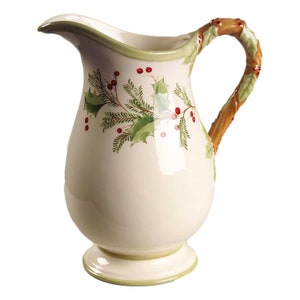 Lenox 64 Unze Servierkrug | Urlaub China | Stechpalme | Spülmaschinenfester Porzellankrug | Stechpalme