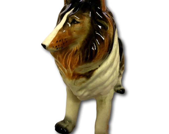 Dog Figurine Vintage | Vintage Porcelain Sheltie Statue | Lassie Collie Figurine | Dog Lover Gift