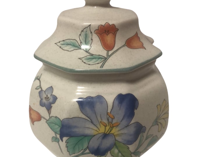 Vintage Mikasa Rose Hips Sugar Bowl: Elegant Floral Kitchen Decor