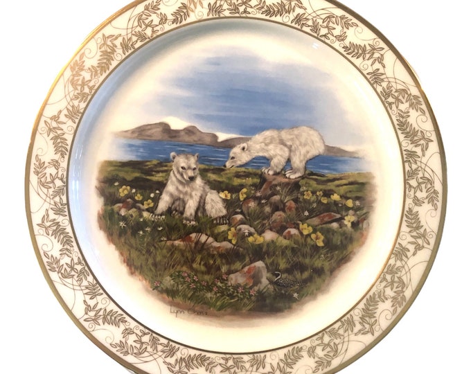 Lenox Wild Life Polar Bears China Wall Plate: Nature's Nursery Decor