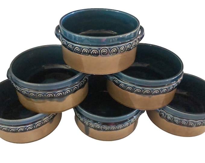 Rosenthal Bjorn Wiinblad Set of 6 Vintage Pottery Soup Bowls Brotzeit