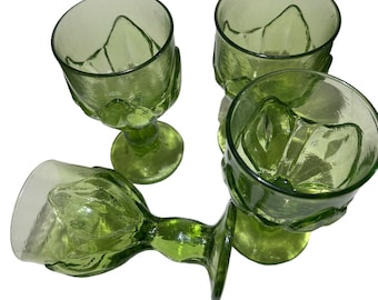 Vintage Wine Glasses | Franciscan Cabaret Green Goblets