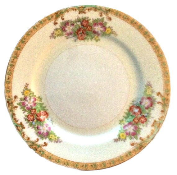 Decorative Plate Vintage Diamond China Plate Salad Dish Etsy