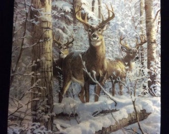 Whitetail Deer Wildlife Rechteckige Wandbehangplatte | Kommode Tablett Platte | Cabochon Dekor