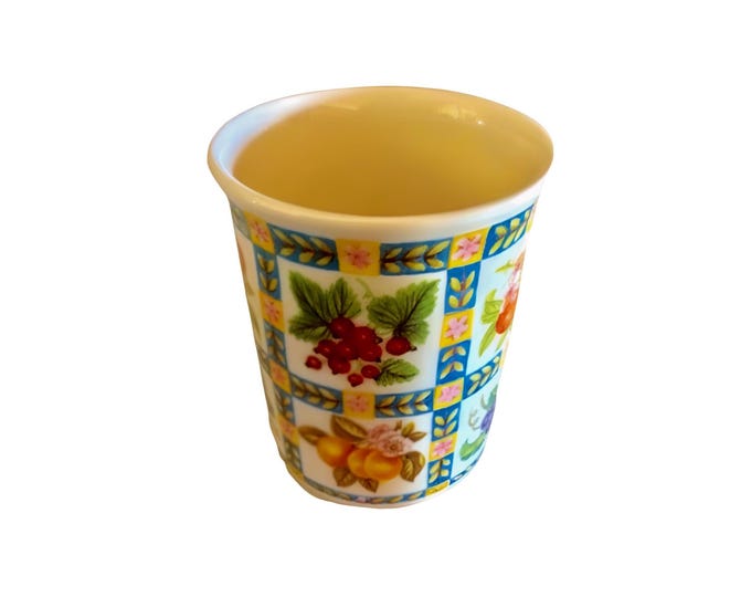 Royal Vale Bone China Mug: Fruit Design English Tea Cup (One Mug)