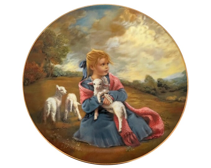 Winds of March Sandra Kuck Wall Display Plate, Hand-Painted Porcelain, Spring Theme