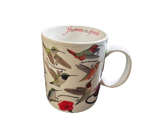 Hummingbird Mug, Cornell Ornithology Design for Bird Lover