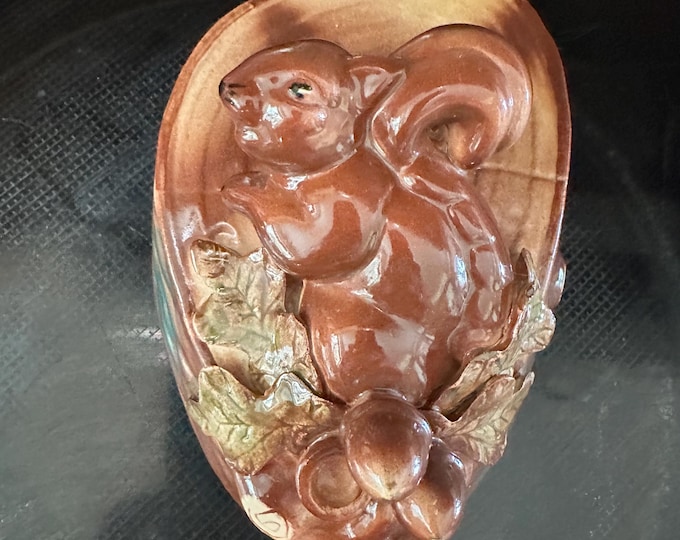 Wall Vase Squirrel Wall Pocket by Schrader: Mid-Century Cabin Decor