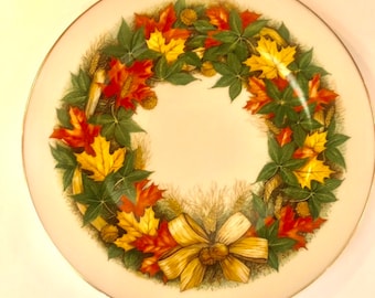 Lenox China | America's Bounty Annual Wreath Plate 1994 | Wall Hanging Plate | First Edition