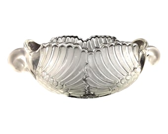 Mikasa Clear Frosted Oval Swan Bowl With Handles