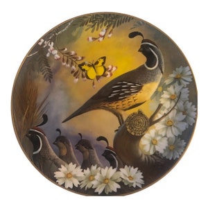 Vintage Game Bird Plate | Gambel Quail | Larry Toschik