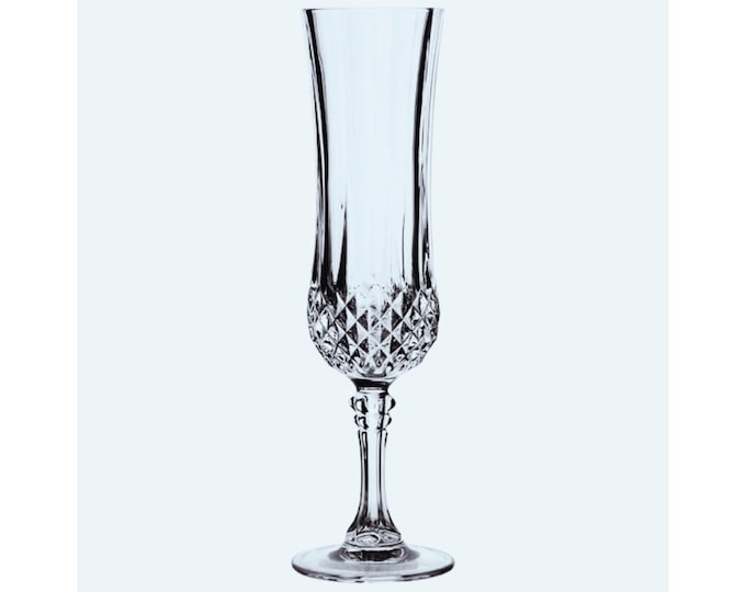 Champagne Glass Flutes | Crystal d'Arques | Set of 3 Lead Crystal Glasses
