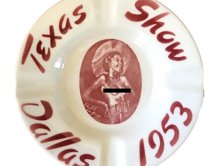 Wallace Restaurant China | Vintage Ashtray | Topless Entertainer | Mid Century