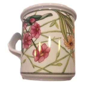Grande tasse de café | tasse florale | Tasse fleurie Café