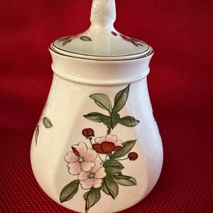 Hand Painted Royal Worcester Palissy Floral Biscuit Jar | Vintage Kitchen Decor & Unique Home Accent
