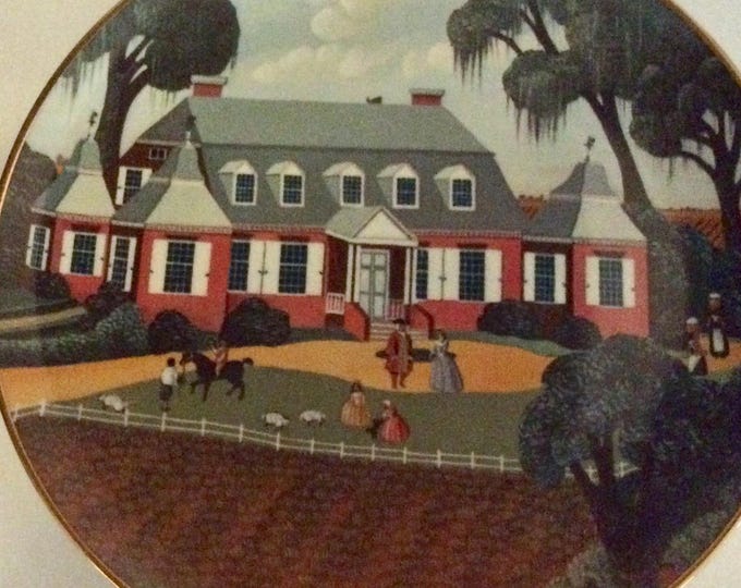 Mulberry Plantation Collector Plate: Ridgewood Colonial Heritage Series