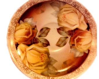 Thomas Sevres Vintage Saucers Yellow Roses