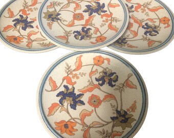 Set of 4 Mikasa Bokhara Blue Salad Plates Japan