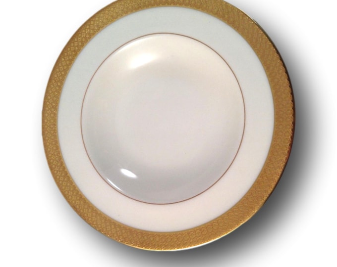 Vintage Gold Rimmed Fine China Dessert Plates - Set of 2
