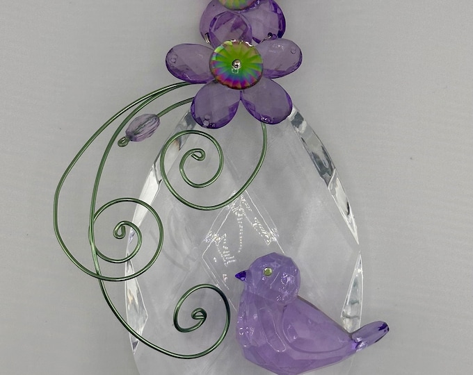Crystal Bird Suncatcher: Acrylic Rainbow Maker Window Decoration