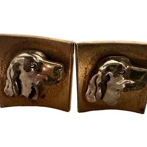 Vintage Swank Spaniel Dog Cufflinks | Hunting Dog Cuff Links | Gift For Him