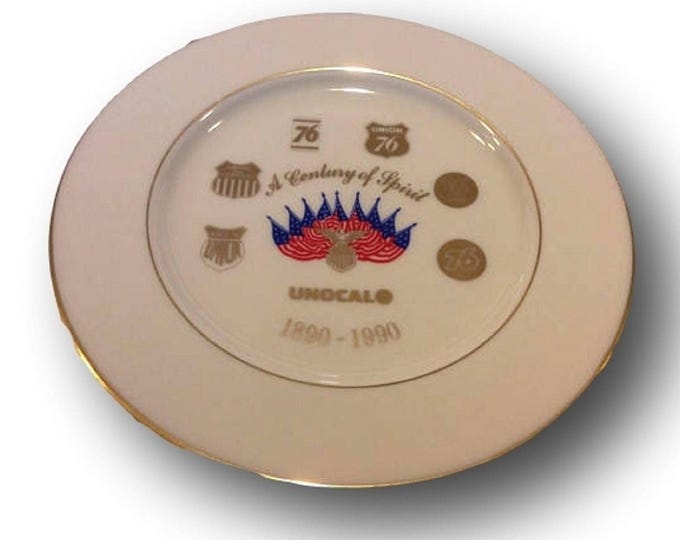 Union 76 Wall Hanging Plate | China Commemorative Centennial | Petroliana Collectible Decor