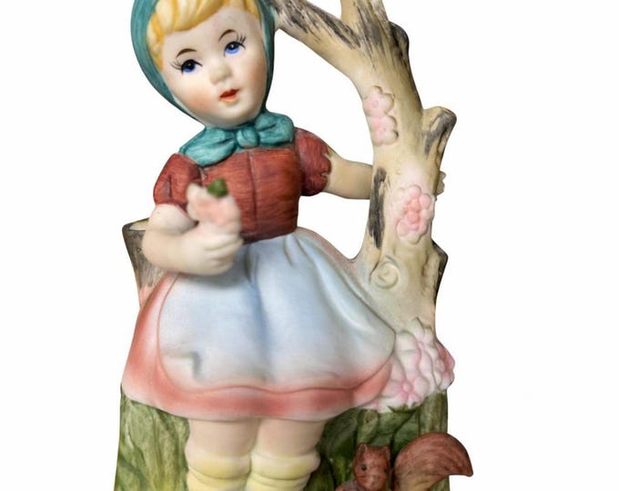 Beautiful Dreamer porcelain figurine, vintage music box, pastel girl