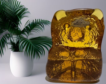 Blenko Glass Golden Honey Bear Figurine
