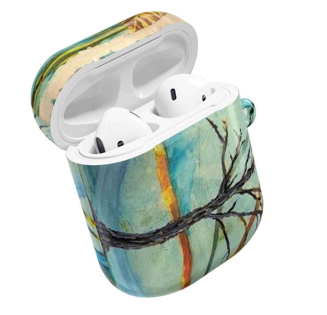 Teal Tree AirPod Case | Fine Art Collage, Botanical Copper - Etsy