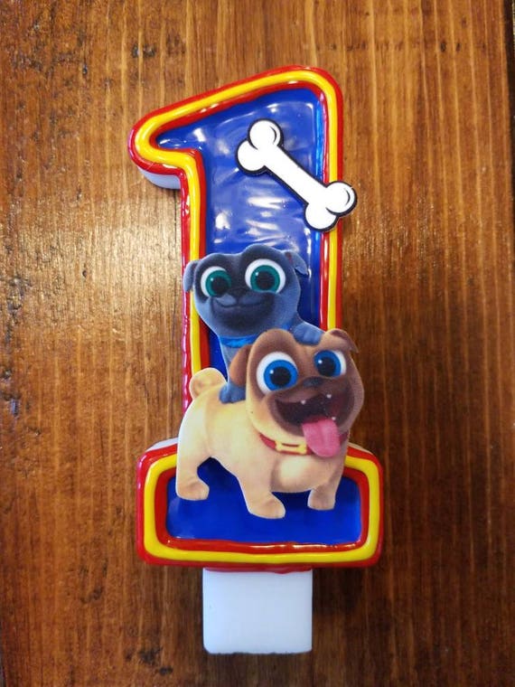 Puppy dog pals Birthday Candle dog birthday