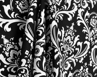 Gray And White Damask Curtains Etsy