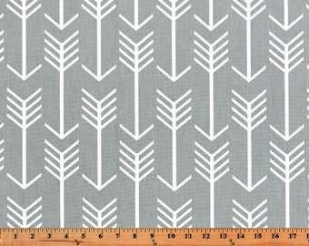 Gray and white Arrow curtains