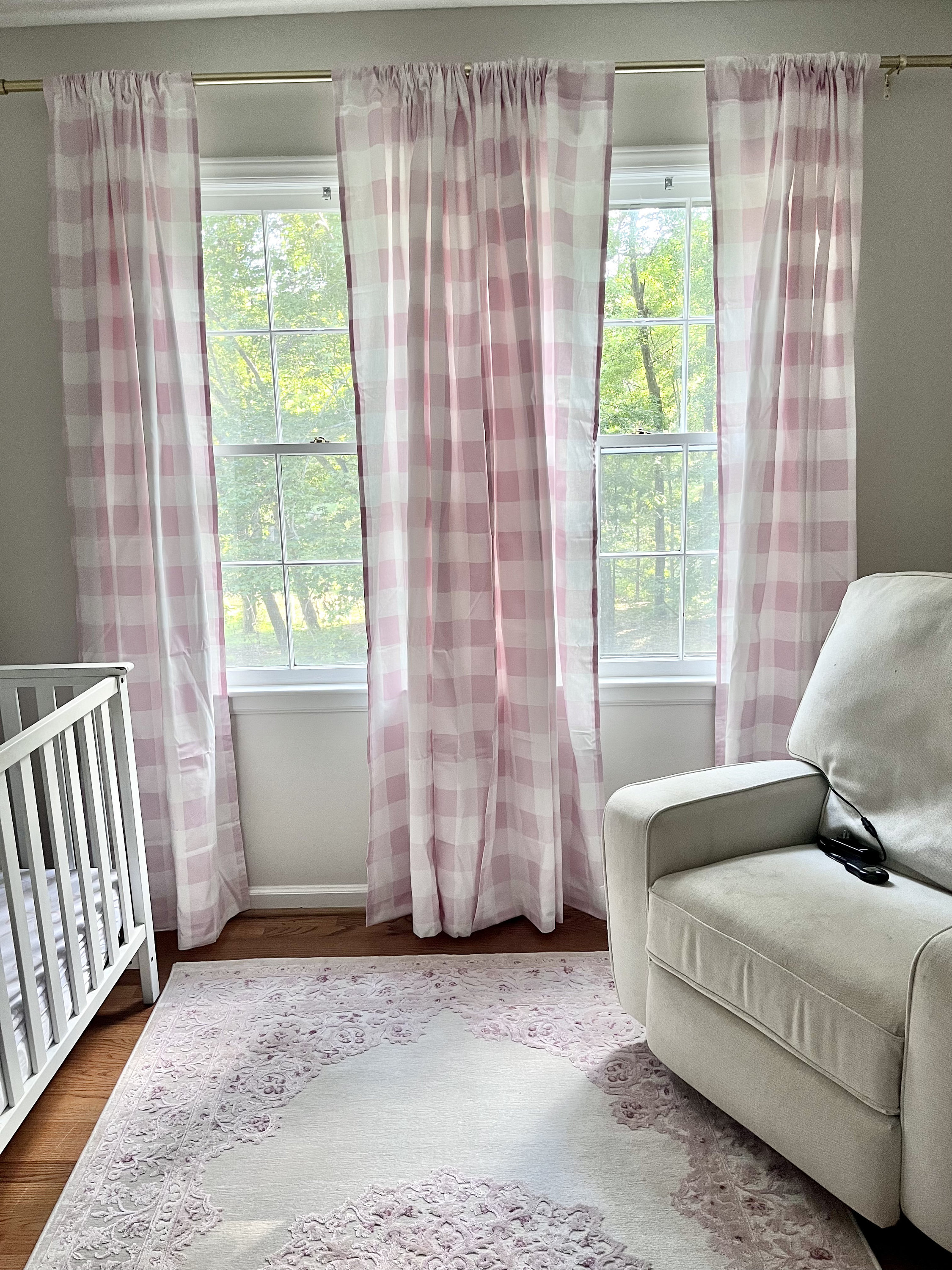 Pink Buffalo Check Curtains - Etsy