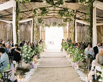 Burlap Aisle runner, Weddings