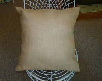 Burlap pillow cover