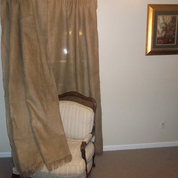 Burlap Curtains Etsy