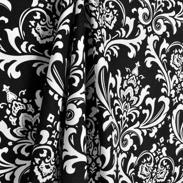 Black Damask curtains