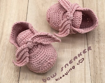 Bébé Sneakers CROCHET PATTERN, Fenty Bow Sneaker Shoe Patterns, Nouveau-nés Chaussons Téléchargements PDF, Infant Sports Shoes Crochet Patterns