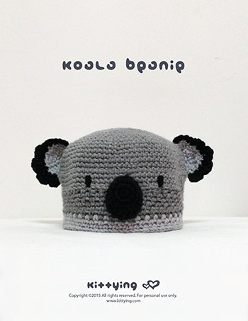 Crochet Pattern Koala Beanie Preemie Newborn Baby Toddler Etsy