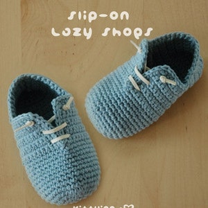 Crochet baby shoes pattern - Slip-On Baby Booties Preemie Sneaker Newborn Socks Slip On Shoes Home Slippers Crochet Pattern (SLS01-B-PAT)
