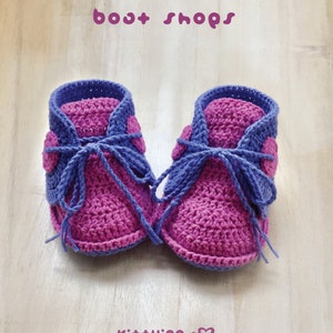 Boat Shoes CROCHET PATTERN, Crochet Baby Sneakers Patterns, Crochet Patterns Baby Shoes, Crochet Booties Patterns, Cute Doll Shoes Patterns image 1
