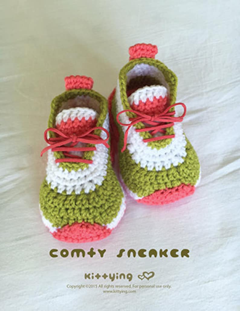 CROCHET PATTERN Toddler Booties Comfy Toddler Sneakers Crochet Toddler Shoes Crochet Booties Crochet Pattern Children Sneakers Kids Shoes image 2