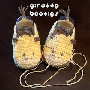 Giraffe crochet baby shoes pattern digital download - Woodlands animal slip on slippers moccasin socks baby booties crochet pattern loafers