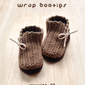 CROCHET PATTERN Baby Booties Crochet Pattern Wrap Baby Boots Crochet Preemie Boots Newborn Shoes Crochet Pattern Booties Wrap Booties