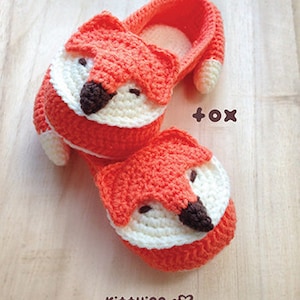 CROCHET PATTERN Fox Women House Slipper Crochet Pattern Fox Lady Home Slipper Female Foxy Shoes Fox Applique - Women&#39;s sizes 5 6 7 8 9 10