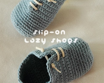 Patrón de zapatillas de crochet para niños pequeños Slip-On, descarga digital. Tallas de zapatos para niños pequeños. Zapatillas sin cordones, calcetines tipo mocasín, patucos de bebé, patrón de crochet