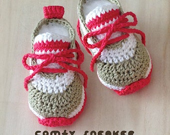 Crochet Baby Pattern Comfy Baby Sneakers Crochet Baby Shoes Crochet Booties Crochet Pattern Newborn Sneakers  Newborn Shoes CS01-P-PAT